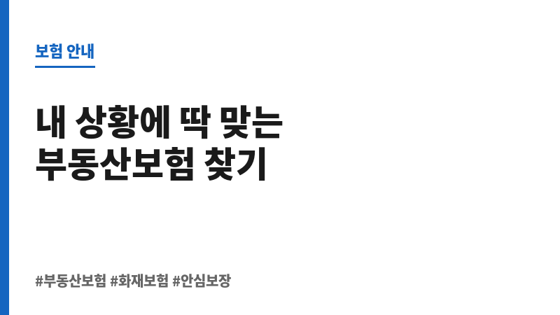 부동산보험 보조 이미지