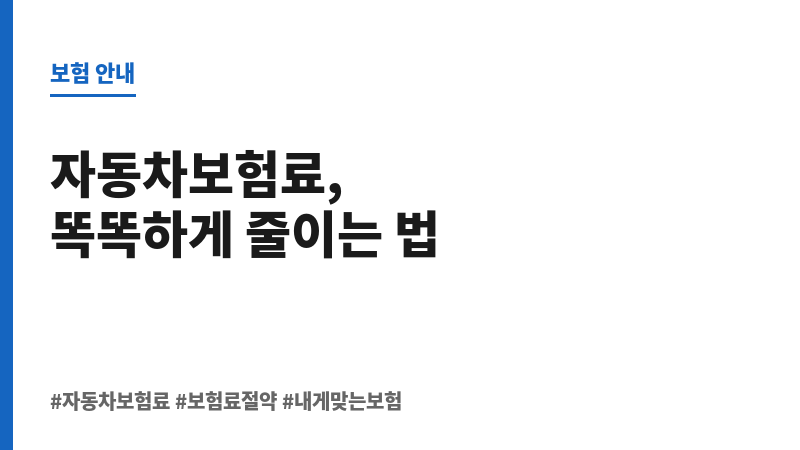 자동차보험료싼곳 보조 이미지