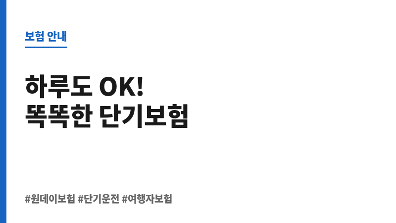 원데이보험추천 보조 이미지