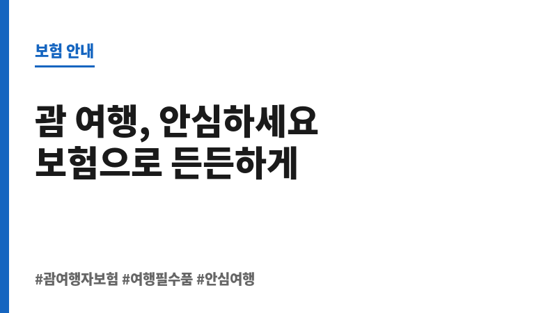괌여행자보험추천 보조 이미지