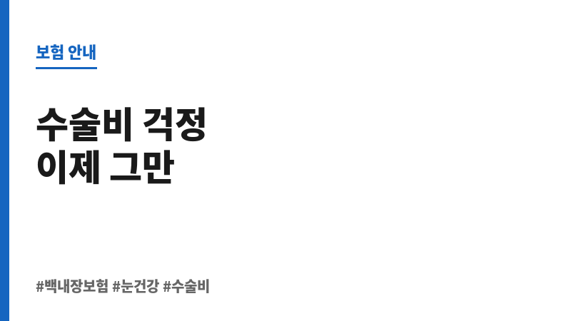 백내장수술비보험 보조 이미지