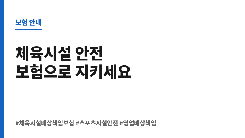 체육시설배상책임보험 보조 이미지
