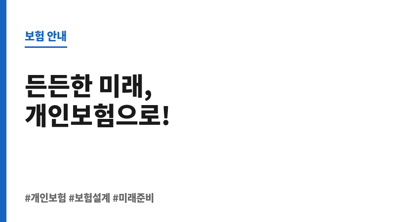개인보험 보조 이미지