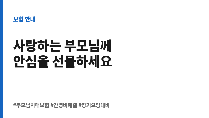부모님치매보험 보조 이미지