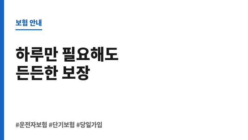 운전자보험당일 보조 이미지