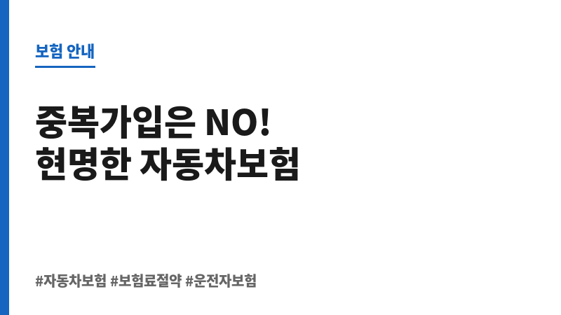 자동차보험중복가입 보조 이미지