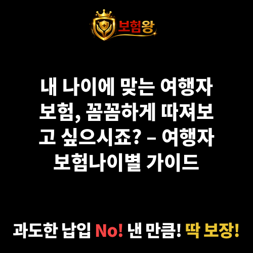 여행자보험나이