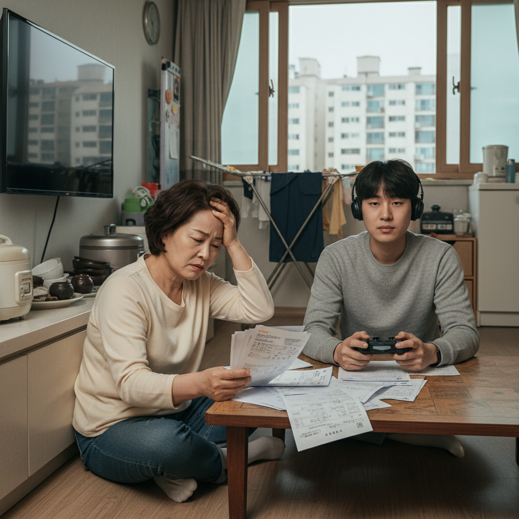 가족의 미래를 걱정하는 한인 부모님