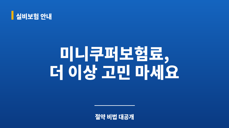 미니쿠퍼보험료 보조 이미지