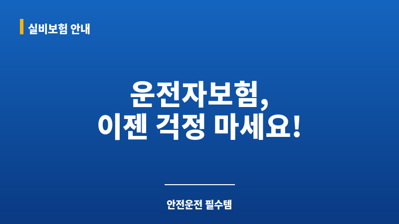 운전자보험종류 보조 이미지