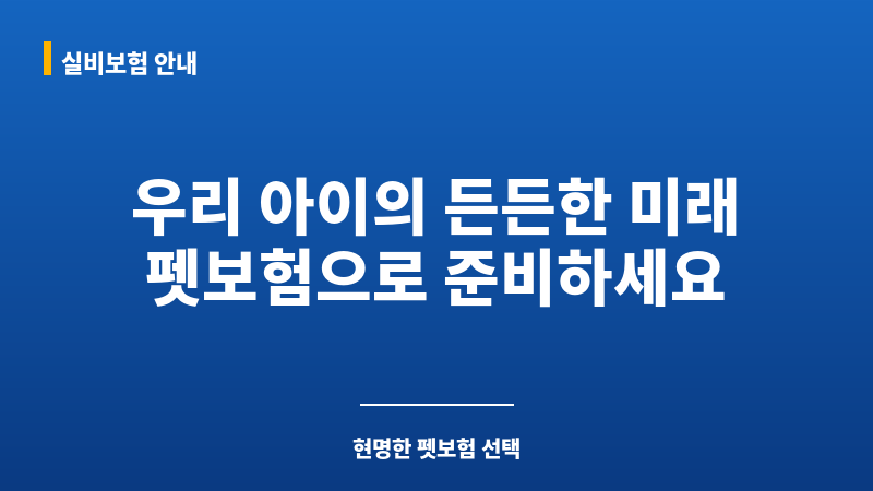 펫보험가입나이 보조 이미지