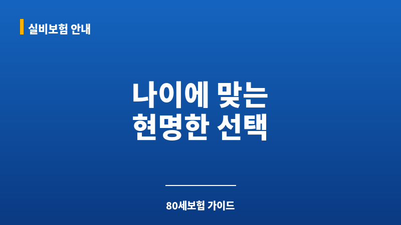 80세보험 보조 이미지