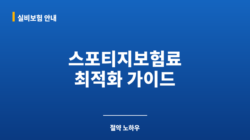 스포티지보험료 보조 이미지