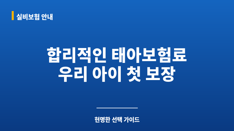 태아보험료 보조 이미지