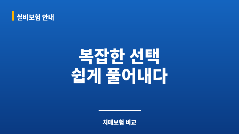 치매보험비교 보조 이미지
