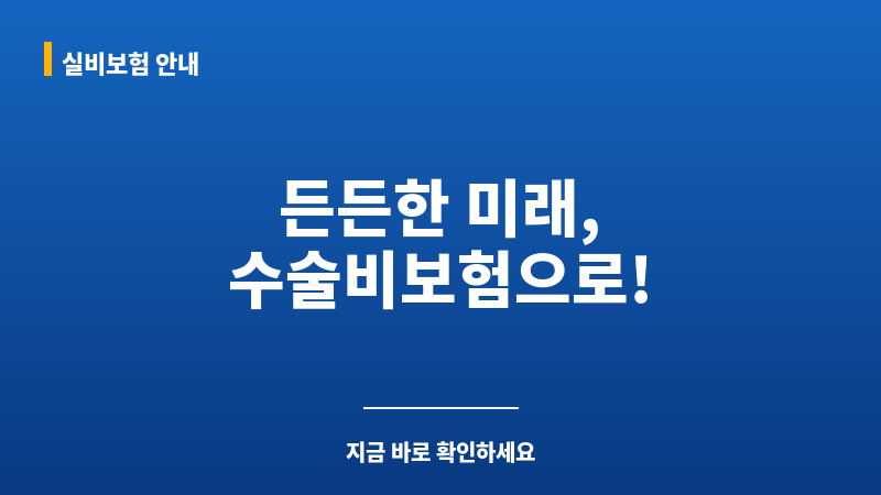 수술비보험 보조 이미지