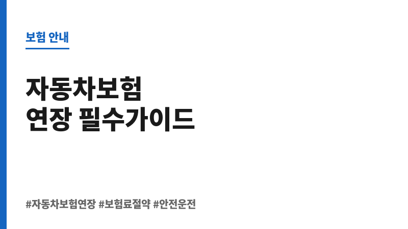 자동차보험연장 보조 이미지