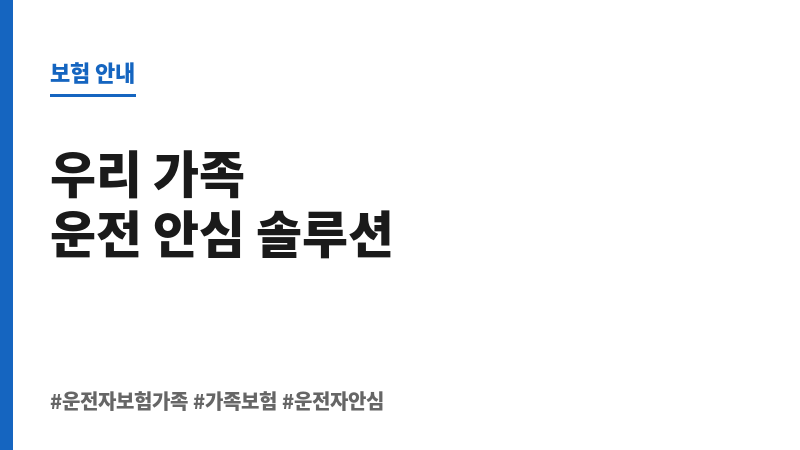 운전자보험가족 보조 이미지