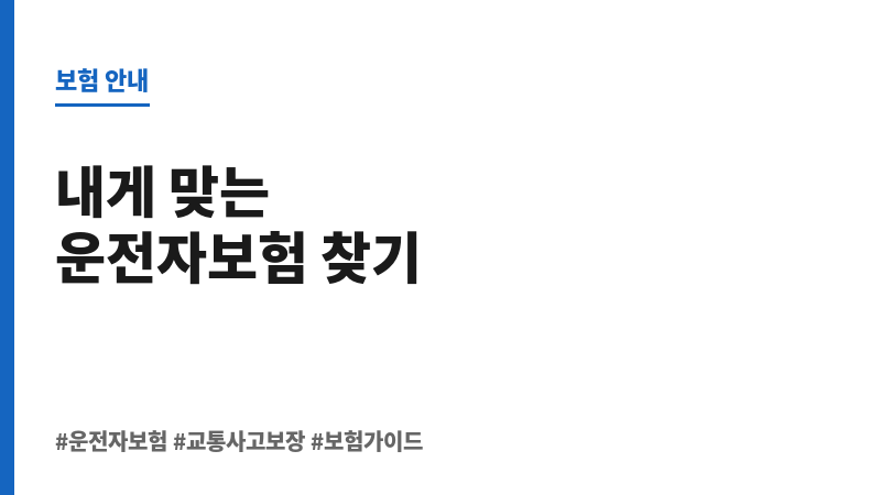 운전자보험종류 보조 이미지