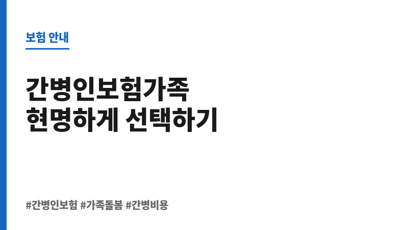 간병인보험가족 보조 이미지