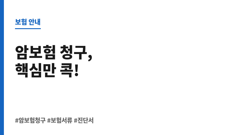 암보험청구서류 보조 이미지