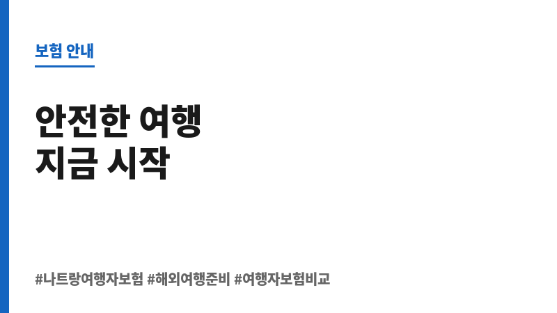 나트랑여행자보험비교 보조 이미지