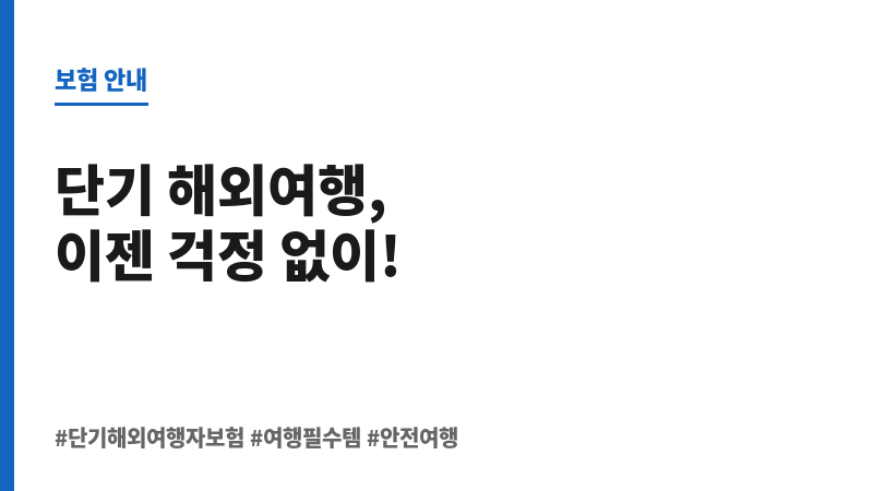 단기해외여행자보험 보조 이미지