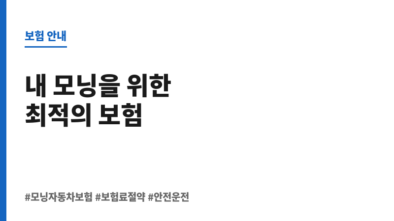 모닝자동차보험 보조 이미지