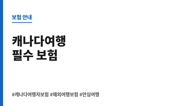 캐나다여행자보험 보조 이미지