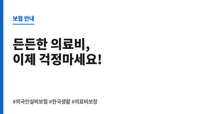외국인실비보험 보조 이미지