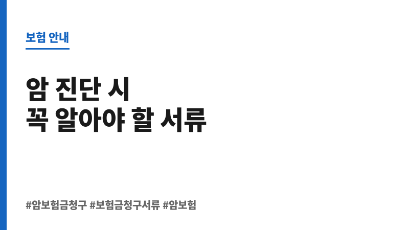 암보험금청구서류 보조 이미지