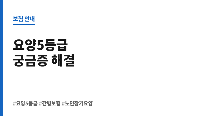 요양5등급 보조 이미지