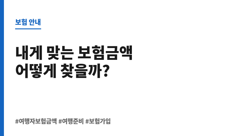 여행자보험금액 보조 이미지