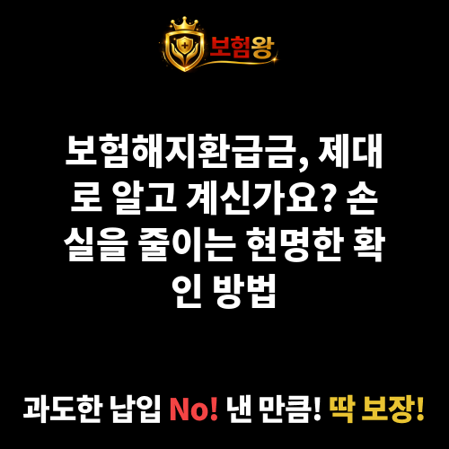 보험해지환급금