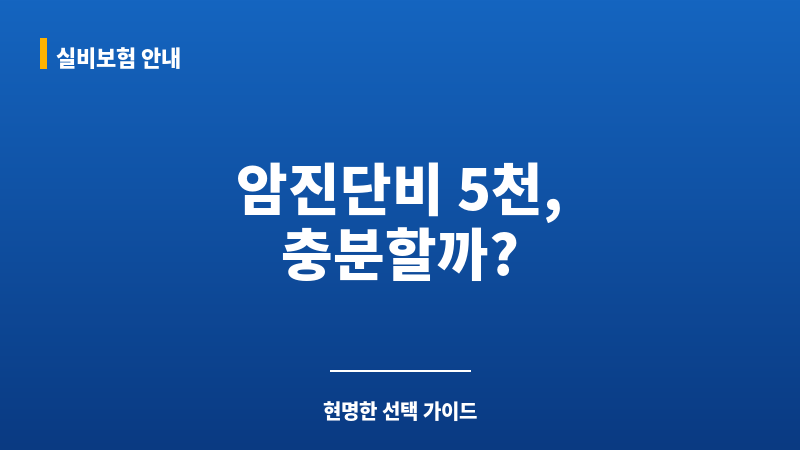 암진단비5천 보조 이미지