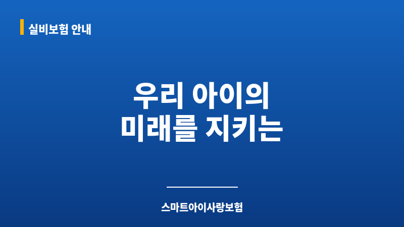 스마트아이사랑보험 보조 이미지