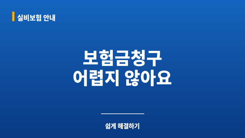 보험금청구 보조 이미지