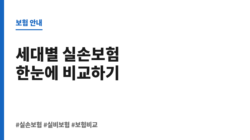 실손보험종류 보조 이미지
