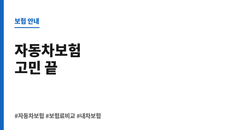 자동차보험추천 보조 이미지