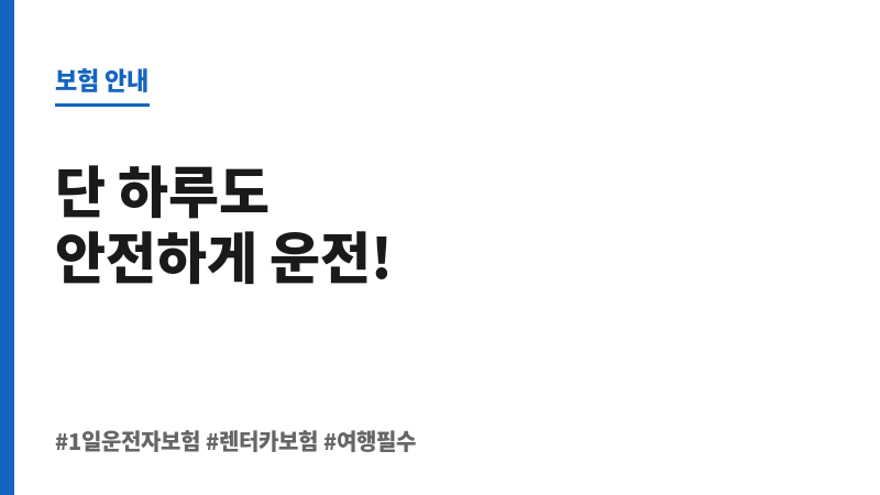1일운전자보험 보조 이미지