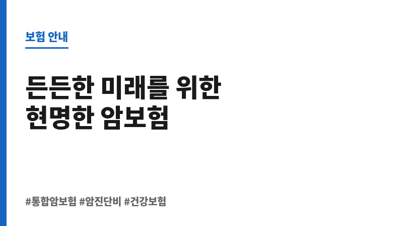 통합암보험 보조 이미지