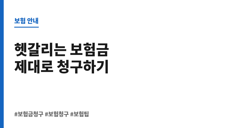 보험금청구 보조 이미지