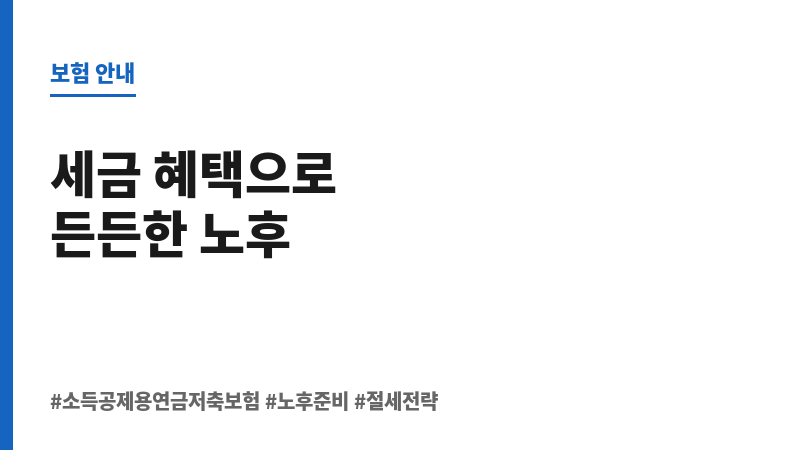 소득공제용연금저축보험 보조 이미지